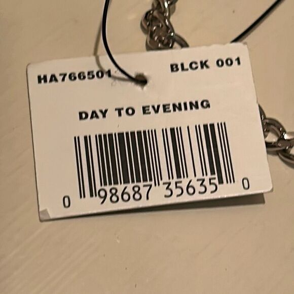 Liz Claiborne Day To Evening Multi Strap Convertible Bag Black Silver Hardwear - Picture 9 of 14